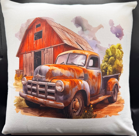 Old Blue Truck Massage Pillow