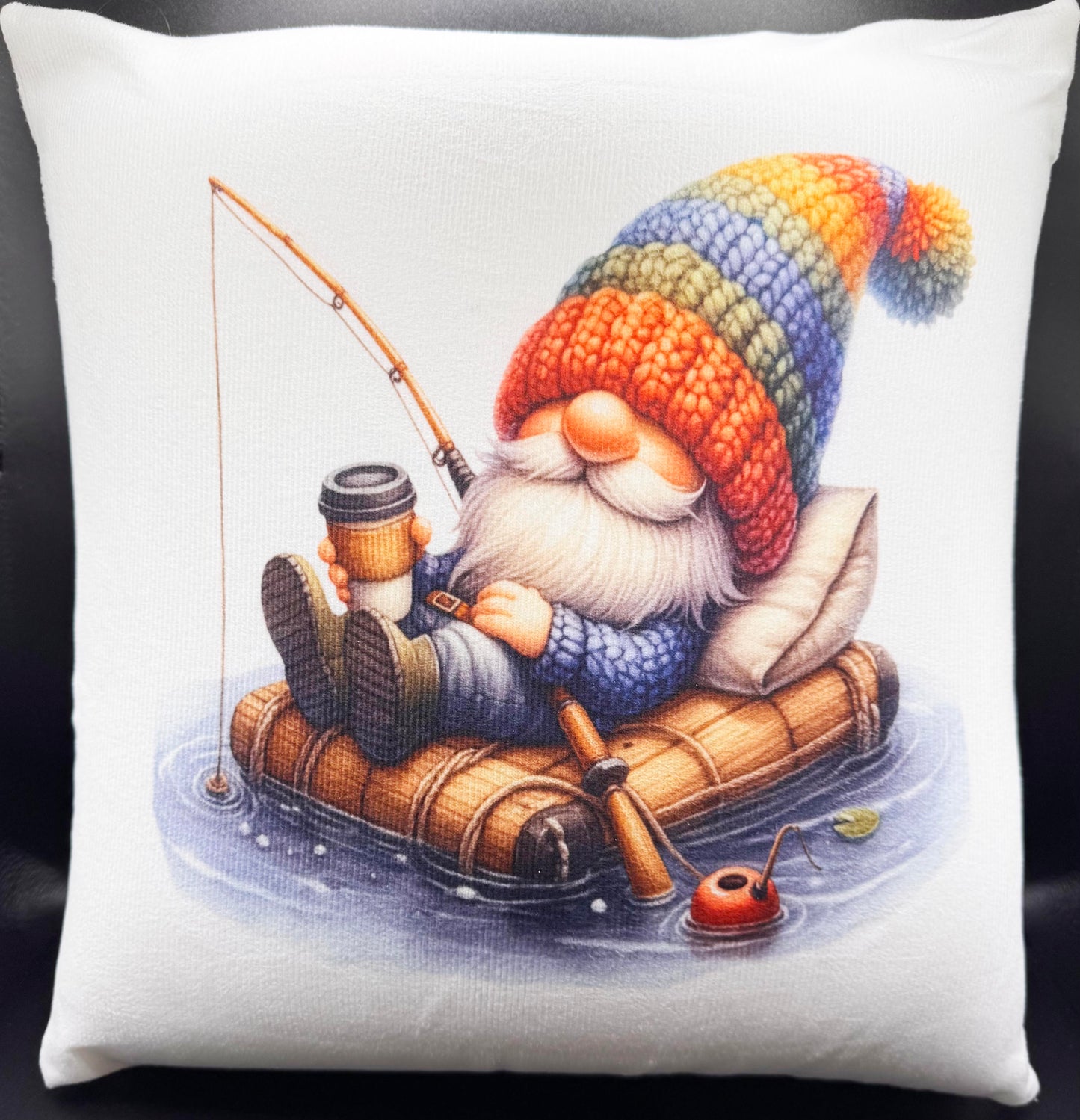 Gnome Fishing Massage Pillow