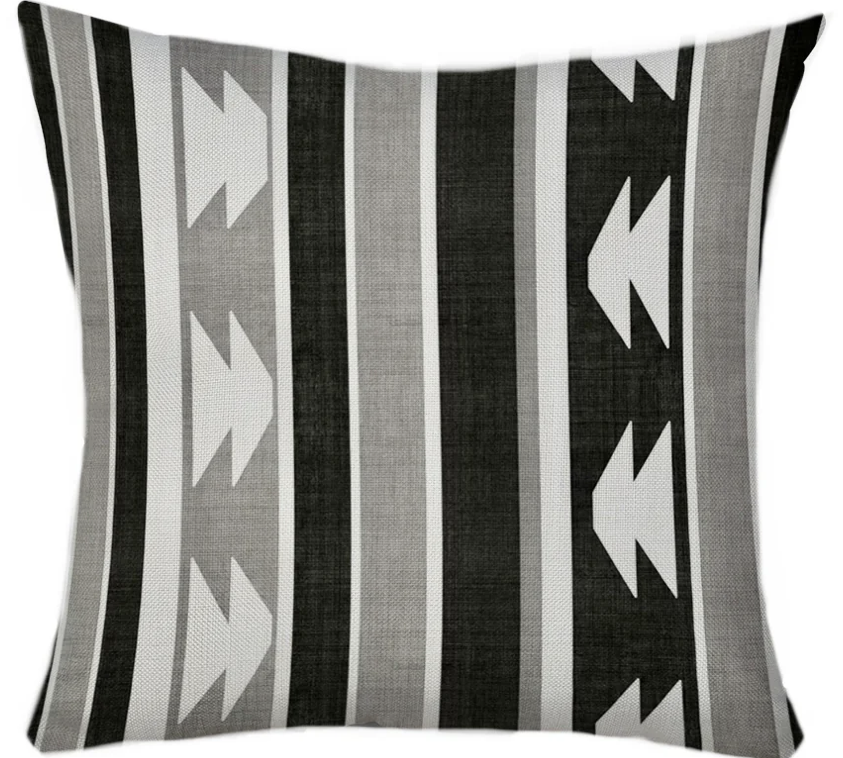 Black and Gray Arrows Massage Pillow
